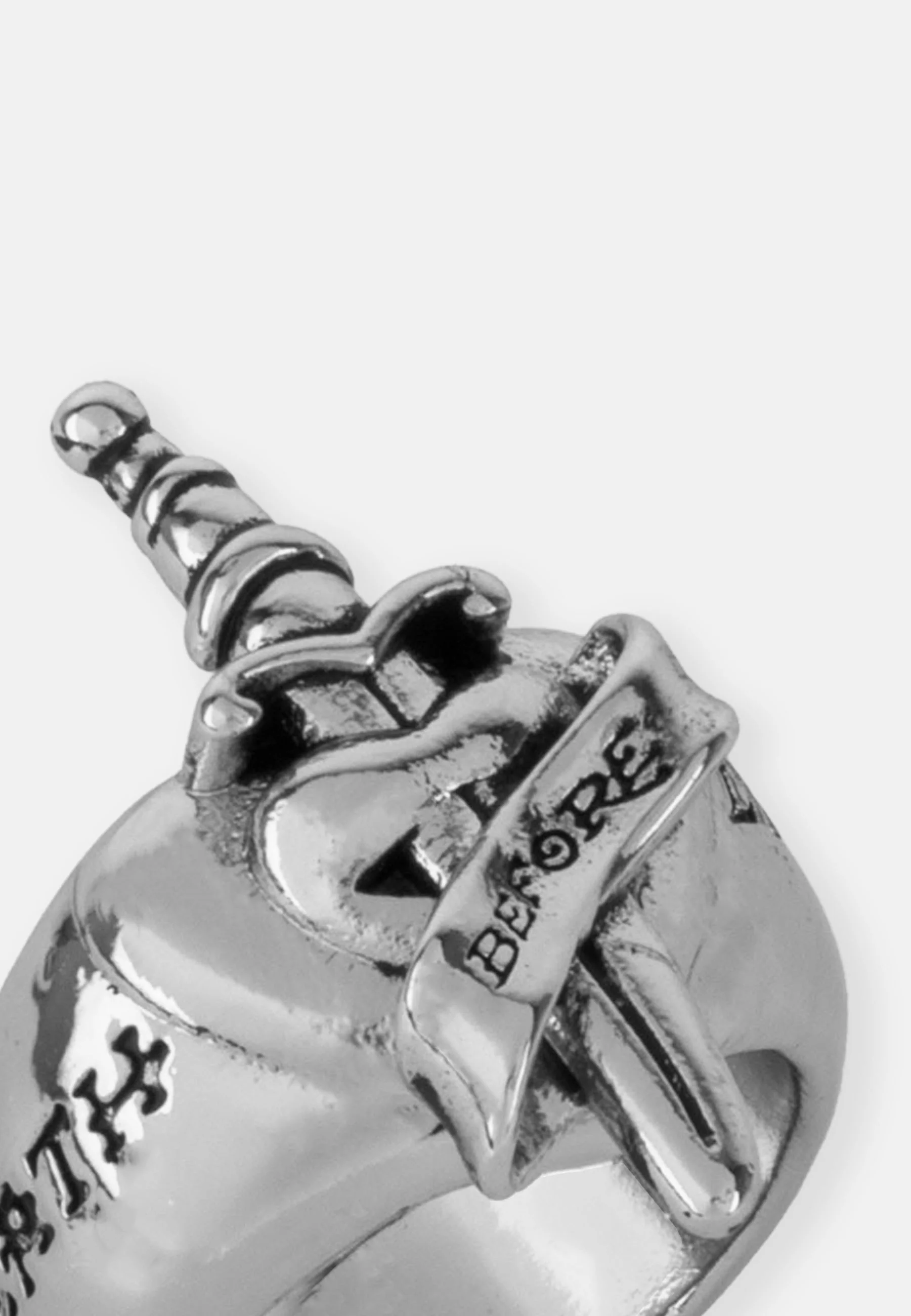 Ed Hardy Death Before Dishonor Dagger Signet Ring - Silver - Ed Hardy